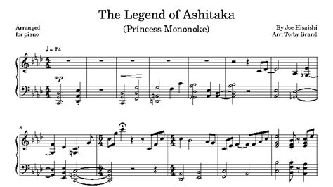 Song: The Legend Of Ashitaka - Pianotify