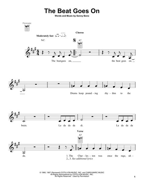 Song - The Beat Goes On - Choral and Vocal sheet music ... - singers