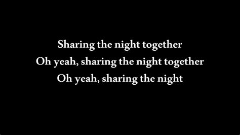 Song Lyrics Fiji - Sharing The Night Together [Lyrics & Song Text …