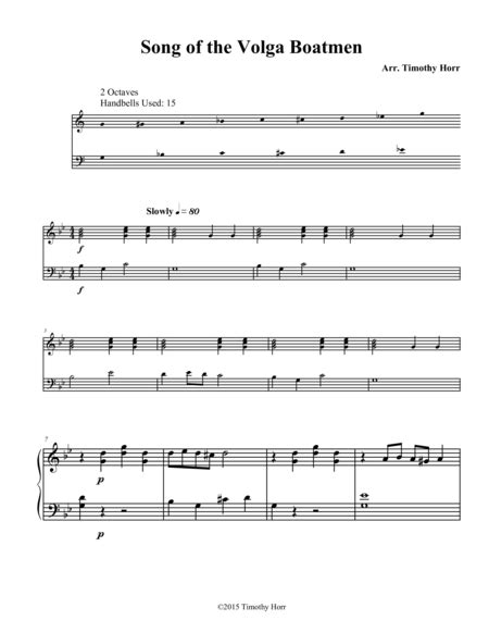 Song Of The Volga Boatmen Free Music Sheet - musicsheets.org