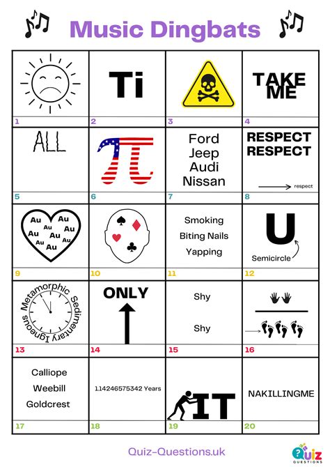 Song Puzzle Questions