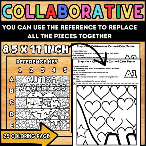 Songs for autism awareness.  This engaging Collaborative Poster Coloring Activity allows Be ...