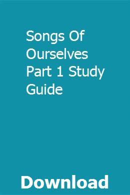 Songs of ourselves part 1 study guide. - Un manuale di ornamenti storici di richard glazier.