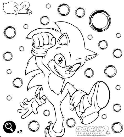 Sonic 2 Movie - Sonic Rings Coloring Page - Coloring Pages For …