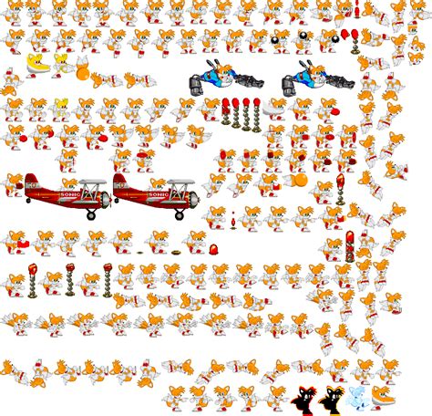 Sonic 2 Tails Sprite Sheet