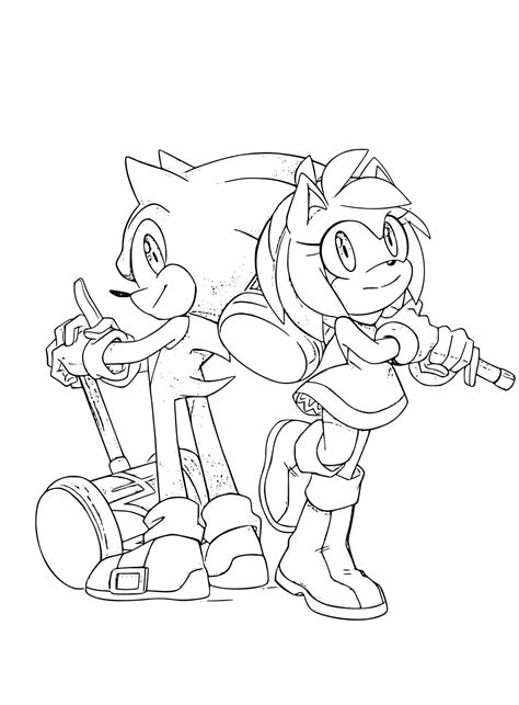 Sonic And Amy Coloring Pages