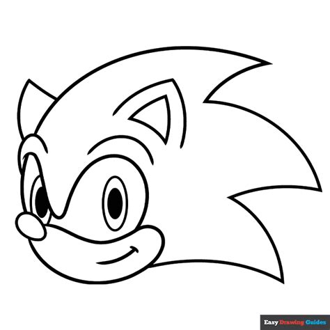 Sonic Face Coloring Pages