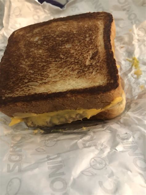 Sonic Grilled Cheese Burger Review - Food Rankers