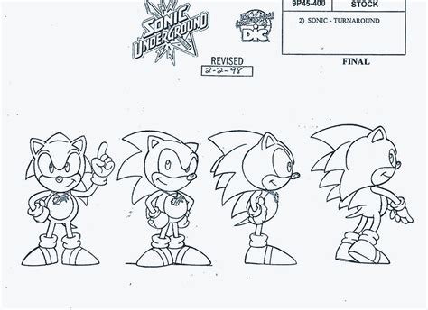 Sonic the Hedgehog Model Sheets Traditional Animation