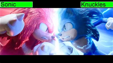 Sonic vs. Knuckles (Second Fight) with healthbars - YouTube