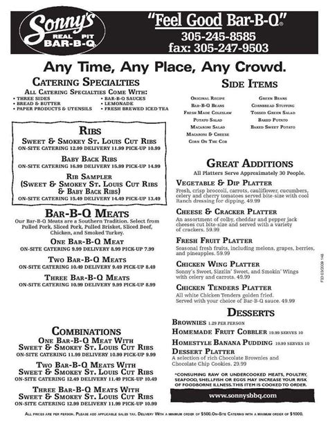 Sonny's bbq menu pdf. Things To Know About Sonny's bbq menu pdf. 