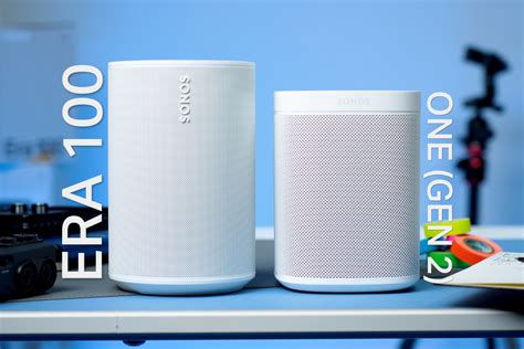 Sonos one vs era 100. Transform any room with the finely tuned sound your entertainment deserves. Era 100 features next-gen Sonos acoustics and new levels of connectivity. Easily play all your audio content using WiFi and Bluetooth, or connect a device using an auxiliary cable and the Sonos Line-In Adapter. 