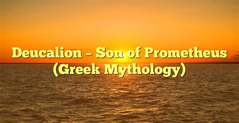 In Greek mythology, Epimetheus ( / ɛpɪˈmiːθiəs /; Greek: Ἐπιμηθεύς, lit. "afterthought" [1]) was the brother of Prometheus (traditionally interpreted as "foresight", literally "fore-thinker"), a pair of Titans who "acted as representatives of mankind". [2] They were the sons of Iapetus, [3] who in other contexts was the father ... . Sons of prometheus