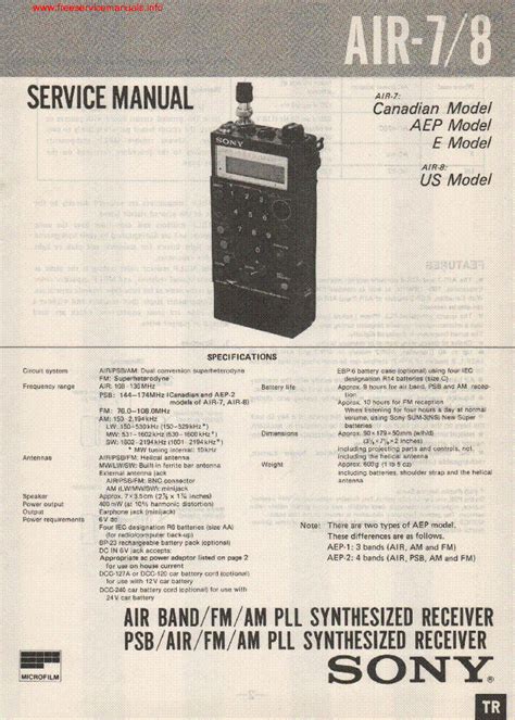 Sony air 7 8 receiver repair manual. - Datsun 260z service reparatur werkstatthandbuch ab 1974.