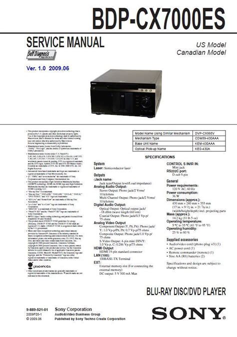 Sony bdp cx7000es blu ray disc dvd player service manual. - Manual on feeding infants and young children second edition by food and agriculture organization of the united nations.