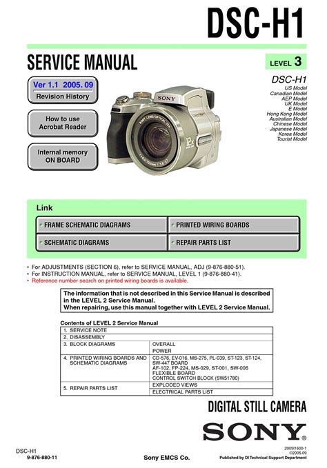 Sony cyber shot dsc h1 user manual. - Samsung wb1000 service manual repair guide.