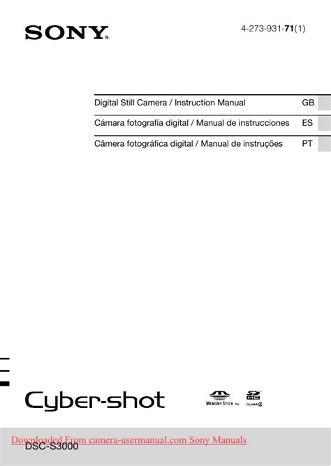 Sony cyber shot dsc s3000 service manual repair guide. - Logiciel de programmation vertex evx 539.