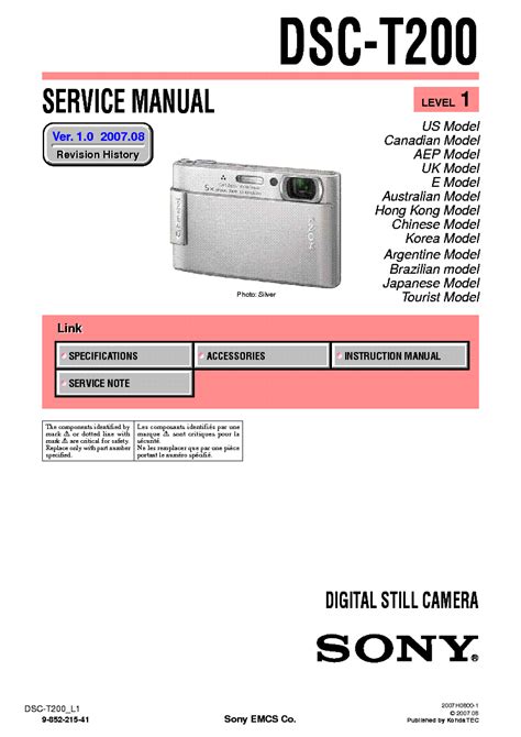 Sony cyber shot dsc t200 service repair manual download. - 2000 chevy s10 4x4 owner manual case.