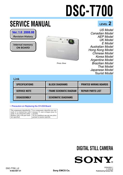 Sony cyber shot dsc t700 service repair manual. - Hp compaq presario cq60 service handbuch.