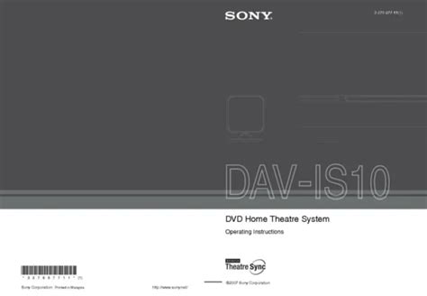 Sony dav is10 home theater system owners manual. - Manuale dei fondamentali della seconda edizione per la crescita dei cristalli.
