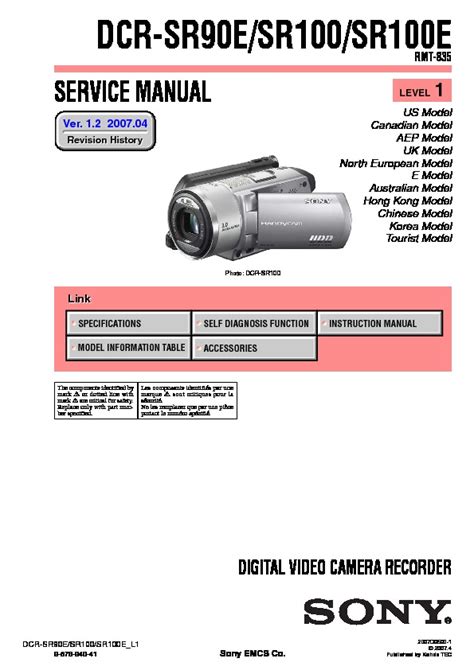 Sony dcr sr90e sr100 sr100e manuale di servizio videocamera. - Honda trx200 service repair manual 1990 1991.