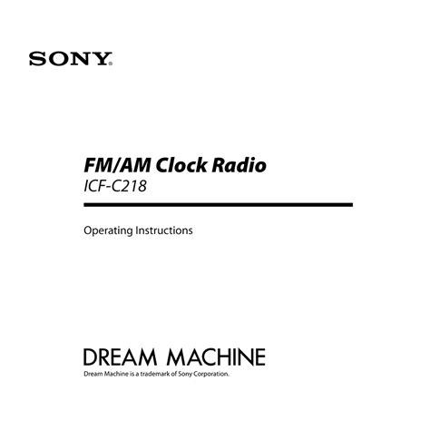 Sony dream machine icf c218 manual espaol. - Clark cgc 20 30 cgp 20 30 cdp 20 30 manuale di riparazione per carrelli elevatori.