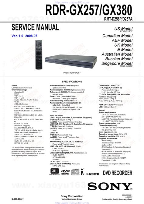 Sony dvd recorder rdr gx257 online manual. - Samsung syncmaster 226bw service manual repair guide.