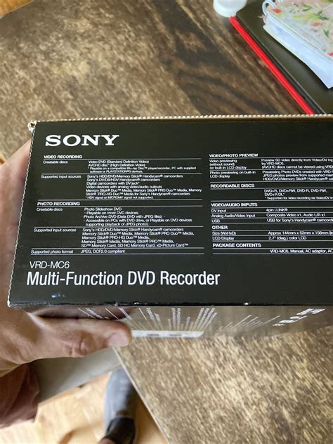 Sony dvdirect vrd mc6 manuale dvd recorder. - Ueber sitten und lebensart der römer in verschiednen zeiten der republik.