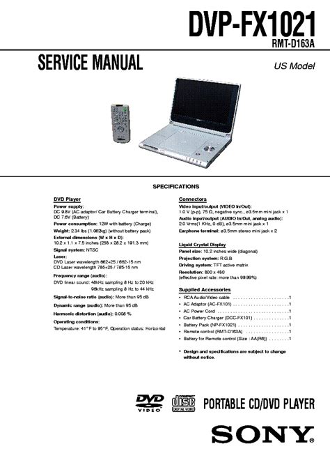 Sony dvp fx1021 service manual repair guide. - 1993 pontiac grand am repair manual.