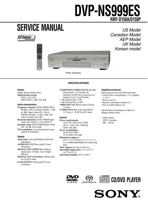 Sony dvp ns999es cd dvd player service manual. - Opel insignia service repair manual download.