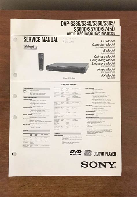 Sony dvp s560d dvp s570d cd dvd player repair manual. - Selección de sus escritos, conferencias y discursos.