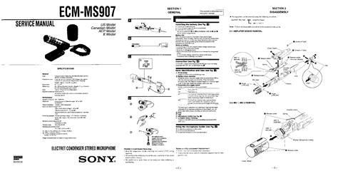 Sony ecm ms907 electret condenser stereo microphone repair manual. - Operators manual model b grain drill.