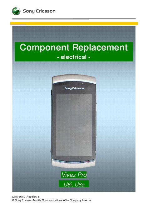 Sony ericsson u8i vivaz pro service manual. - Profiting from clean energy a complete guide to trading green in solar wind ethanol fuel cell c.