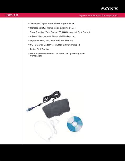Sony fs 85 foot control unit repair manual. - Epson stylus office b40w t40w me office 80w service manual repair guide.