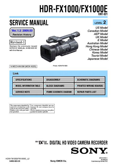 Sony hdr fx1000 hdr fx1000e service manual repair guide. - Black diamond drill grinder model 21 manual.