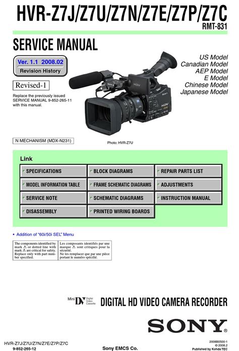 Sony hvr a1 service manual repair guide. - Rome alive a source guide to the ancient city volume ii by peter j aicher.
