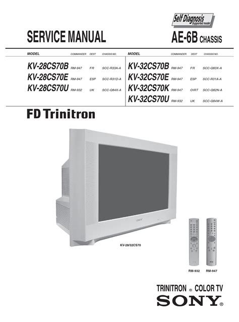 Sony kd 32dx40as fd trinitron color tv service manual. - Ford fiesta mk3 manual de taller.