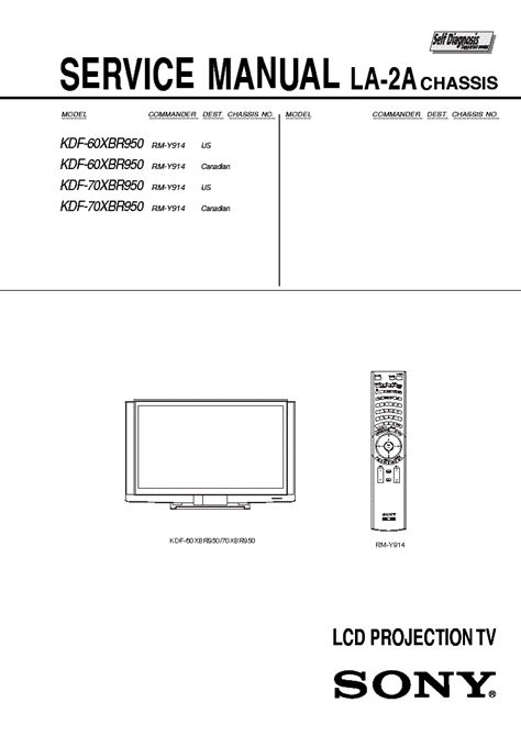 Sony kdf 60xbr950 lcd projection tv service manual. - Manual for rational combi oven mod scc101.