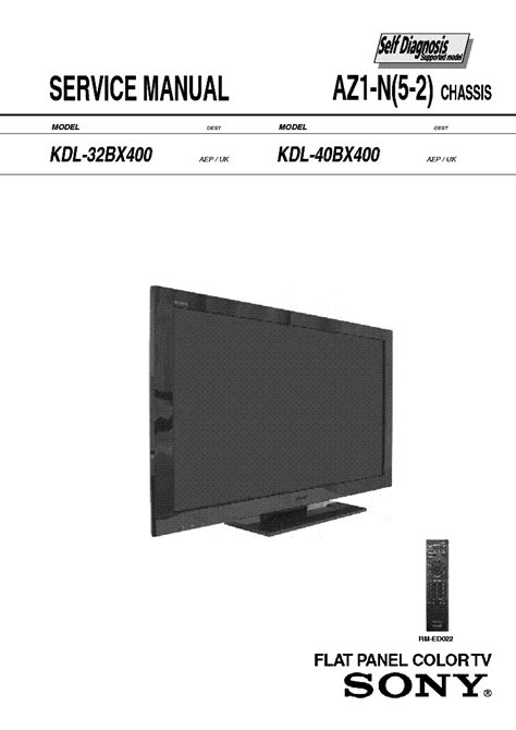 Sony kdl 32bx400 kdl 40bx400 lcd tv service repair manual. - Golden guide for literature class 9 english.