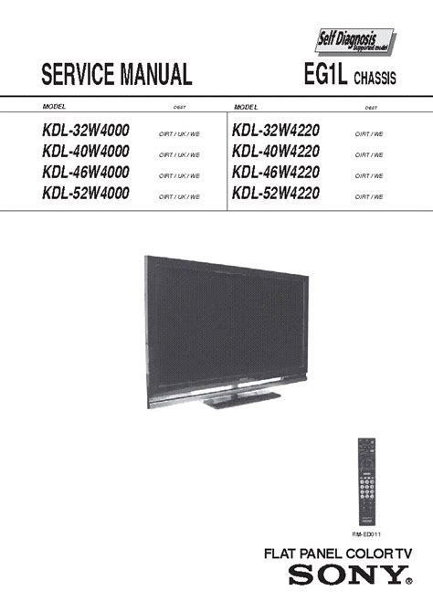 Sony kdl 32w4000 kdl 52w4000 kdl 52w4220 tv service manual. - Lempire du dragon editions collection paulloup sulitzer.