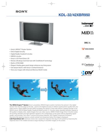 Sony kdl 32xbr950 kdl 42xbr950 lcd tv service manual. - Bmw 2005 525i 530i 545i new factory original owners manual case.