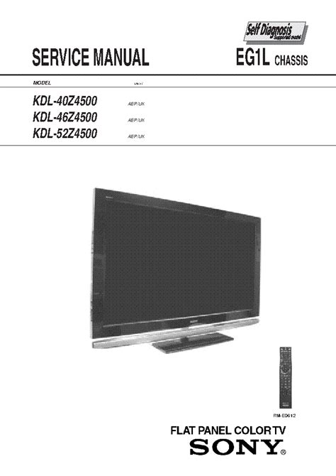 Sony kdl 40z4500 kdl 46z4500 kdl 52z4500 lcd tv service repair manual. - Instrumentación electrónica moderna y técnicas de medición por cooper solution manual.
