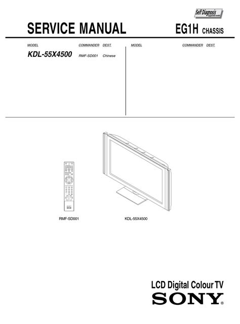 Sony kdl 46x4500 kdl 55x4500 lcd fernseher service handbuch. - Manuale di sollevamento elettrico a forbice mx 19.