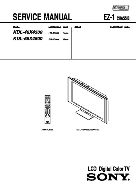 Sony kdl 46x4500 kdl 55x4500 lcd tv service manual. - Deutz manuale di manutenzione motore diesel raffreddato ad aria.