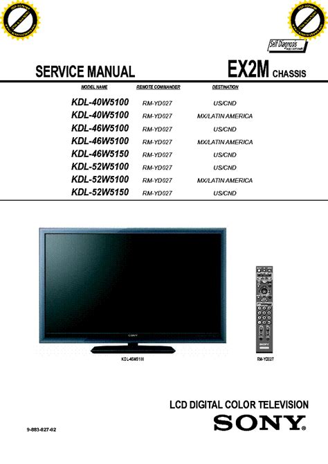 Sony kdl 52w5150 lcd tv service manual download. - Sony dav hdx277wc hdx279w hdx576wf home theater system owners manual.