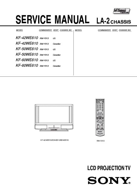 Sony kf 42we610 kf 50we610 kf 60we6 10 projector tv service manual download. - Epson stylus photo 1290 service manual.