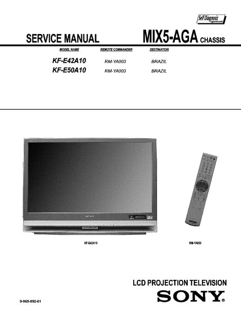 Sony kf e42a10 kf e50a10 lcd tv service manual. - 32 sezione 1 guida allo studio chiave di risposta 238193.