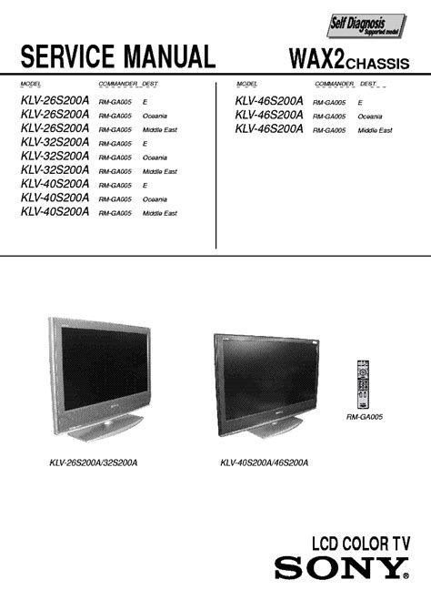 Sony klv 40s200a klv 32s200a klv 26s200a tv service manual. - 1990 mazda 323 wiring diagram manual original 4wd.