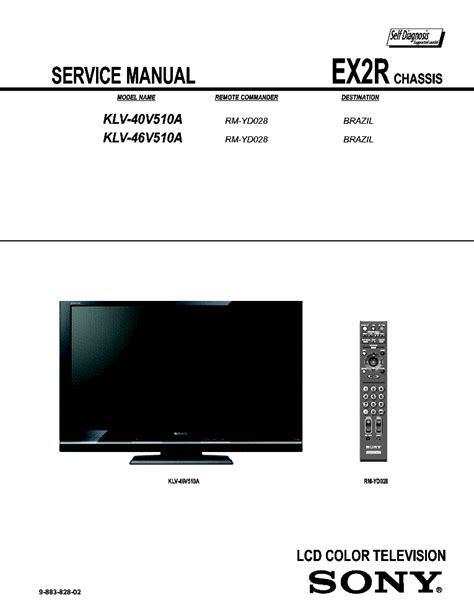 Sony klv 40v510a klv 46v510a lcd tv service manual. - Rui, o homem e o mito.