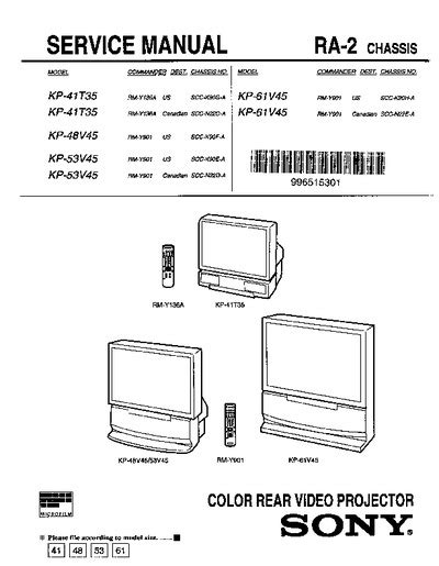 Sony kp 53s76 color rear video projector service manual. - El miedo escenico origenes causas y recursos para afrontarlo con exito taller de teatro.